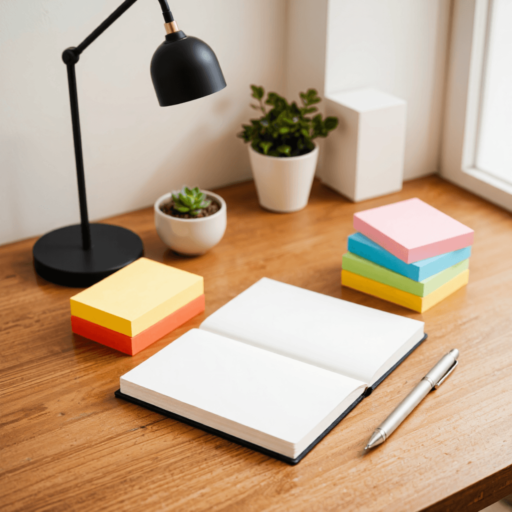 product photography of hexagonal sticky note