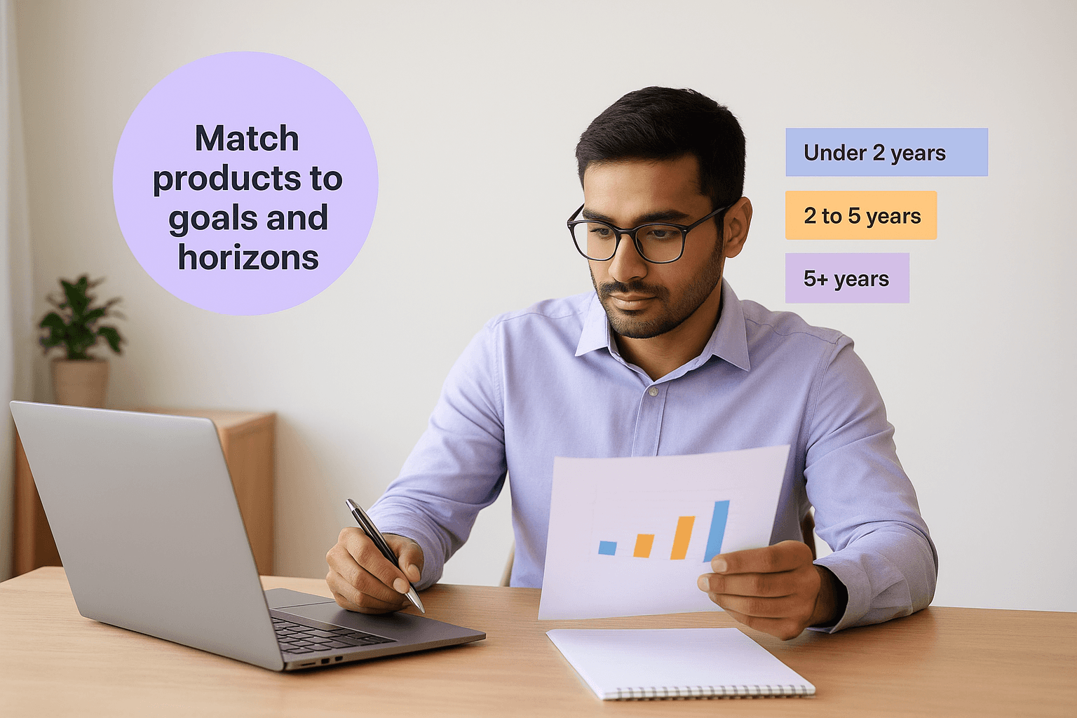 Match products to goals and horizons