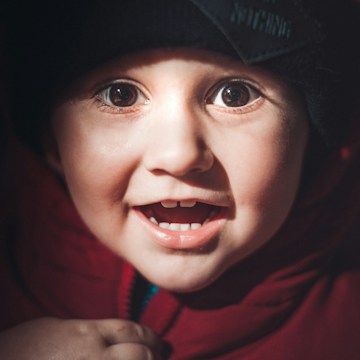 Smiling toddler portrait