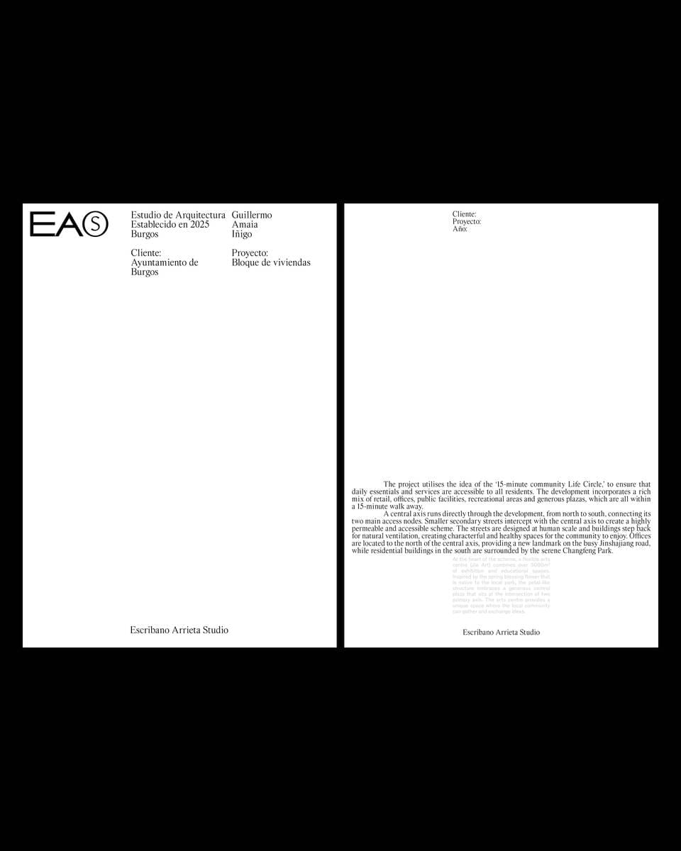 Two printed media with text layouts that maintaining the visual identity.