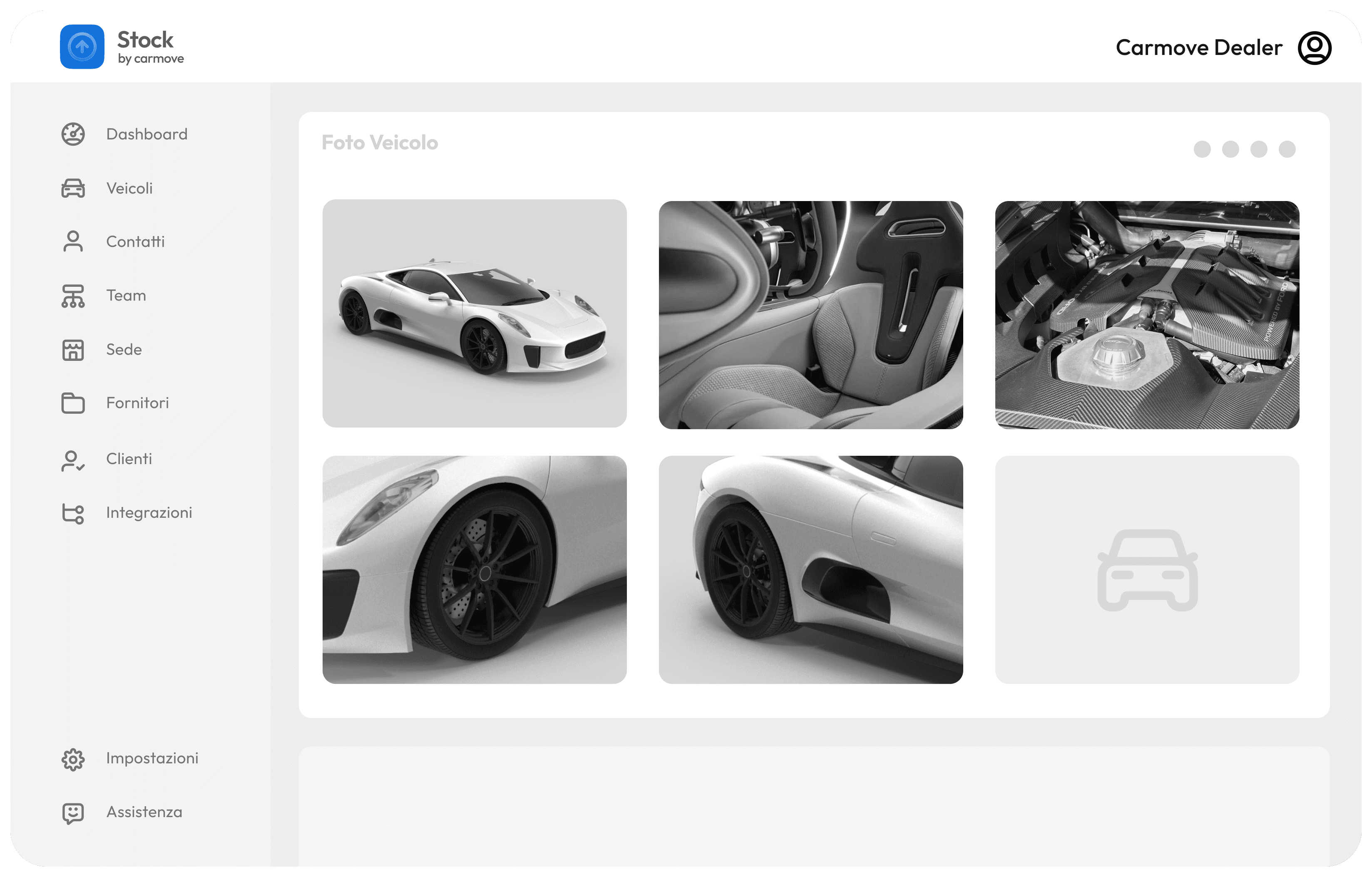Rappresentazione delle foto veicolo all'interno di Carmove