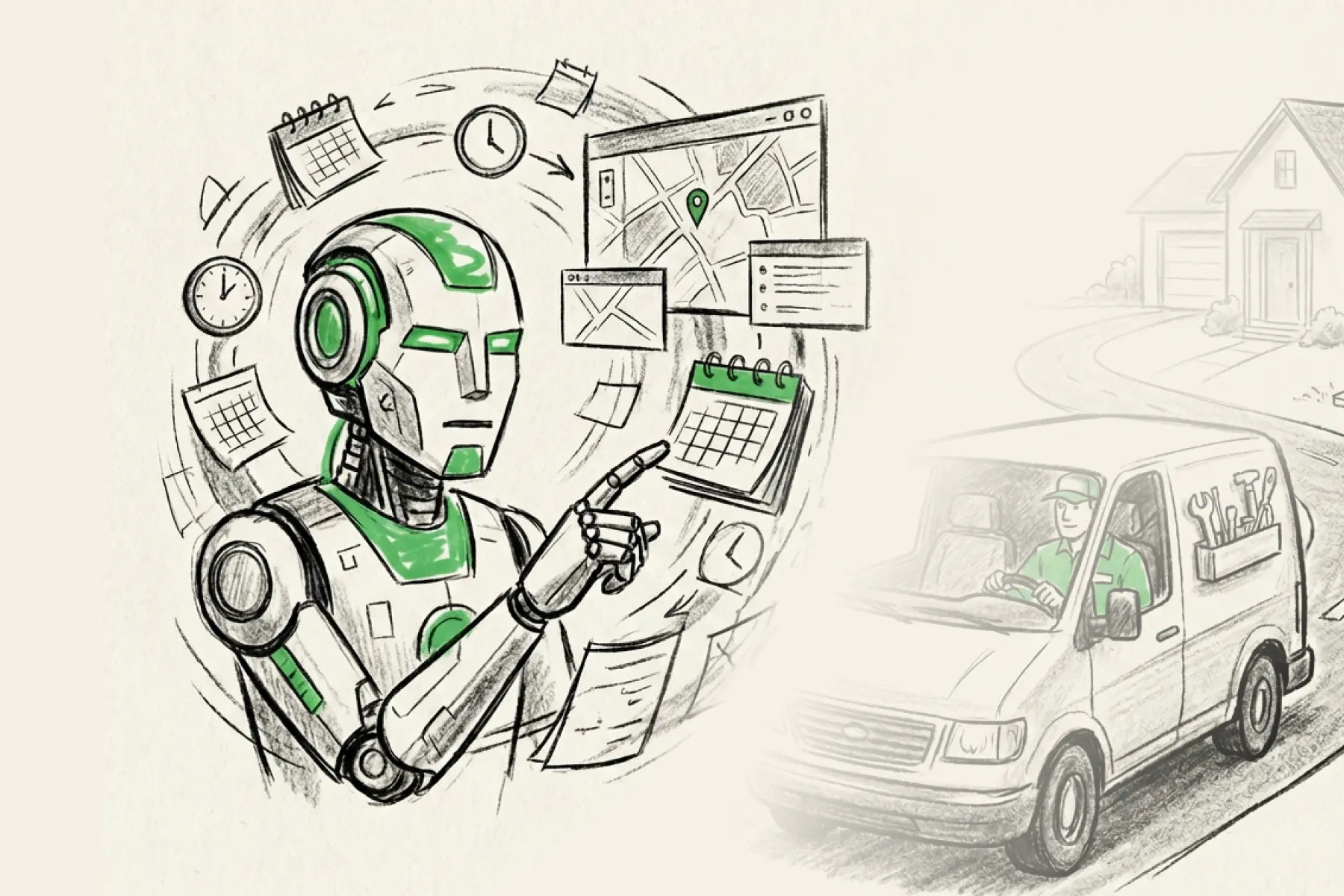 AI Dispatching: The 2026 Lead Gen Shift for Trades | Blog Thumbnail | Tradesly AI Insights