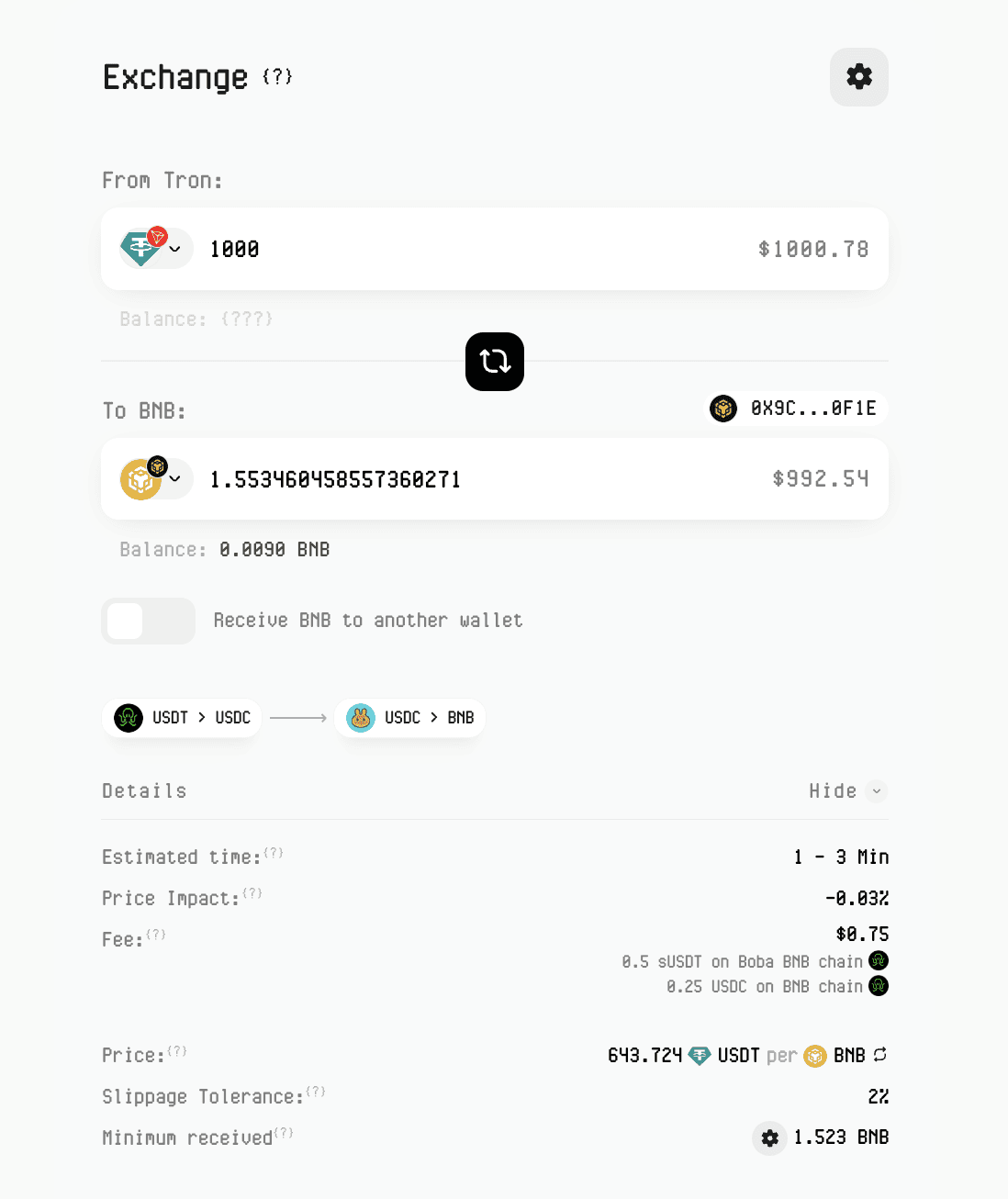 How to Swap USDT to BNB