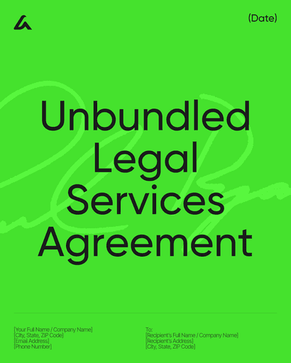 Unbundled Legal Services Agreement