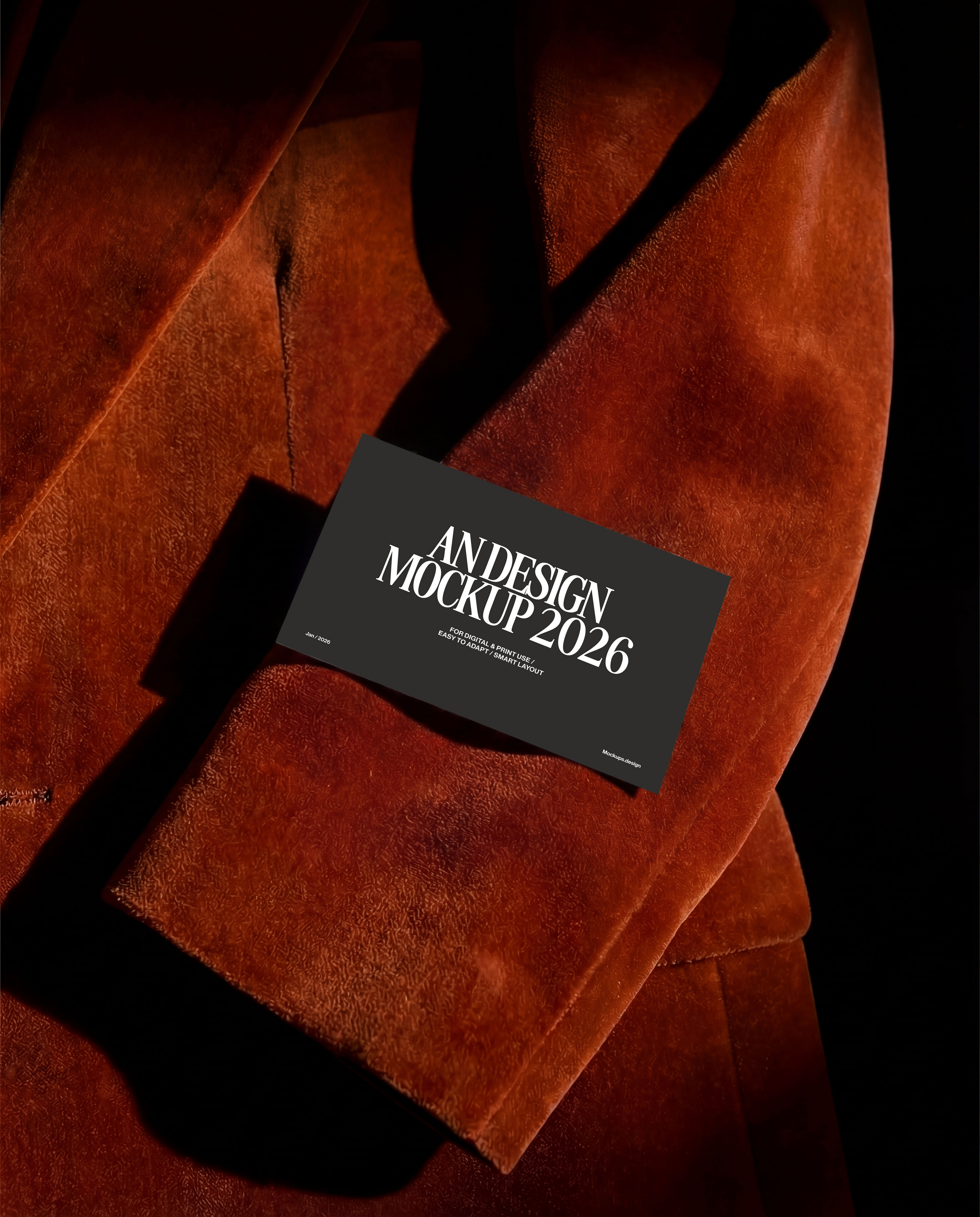 Business card mockup, premium sleek design, clean layout