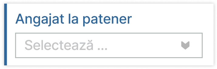 Pacient asociat unui partener stomatologic.