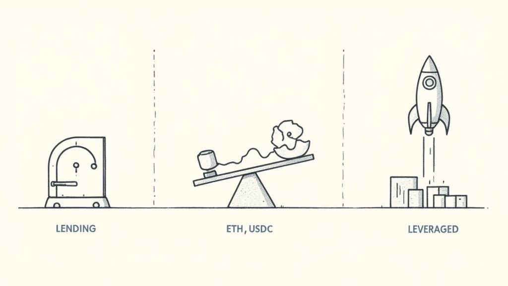 Aerial view of a complex road network intersection