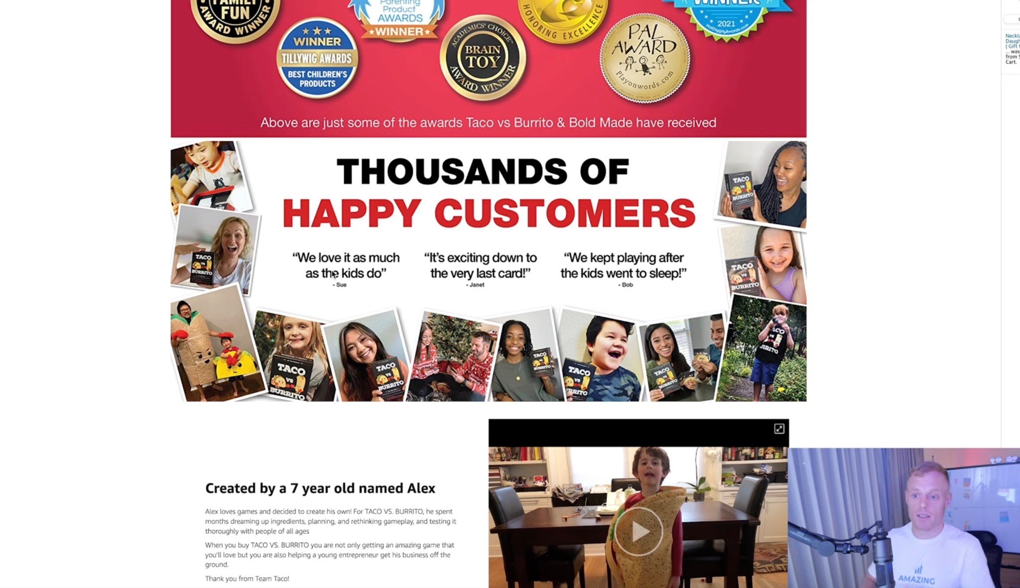 UGC Reviews Social Proof Module for Amazon Premium A+ Content Layout