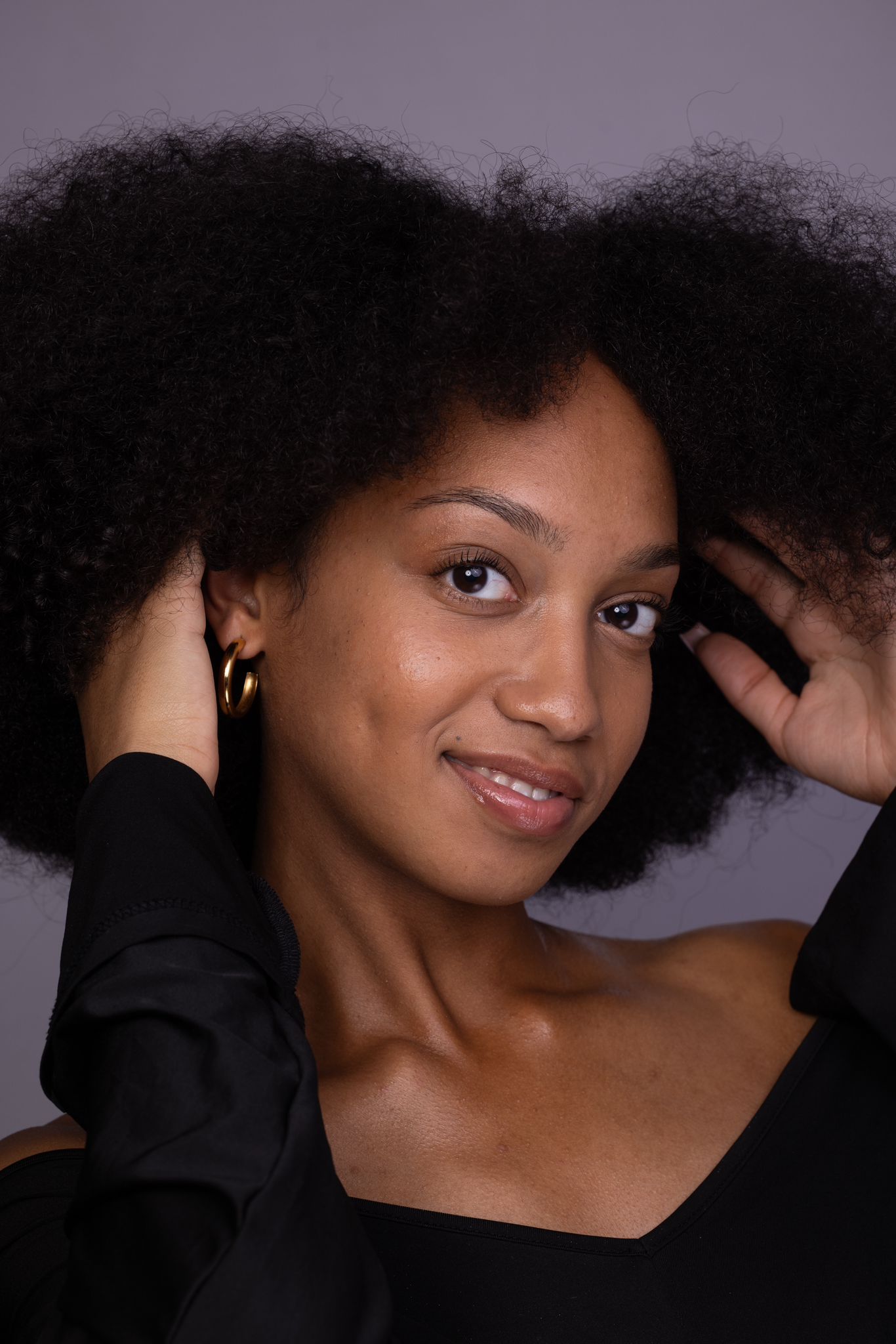 A black female model