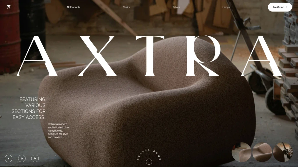 Forma, Furniture studio store (website design)