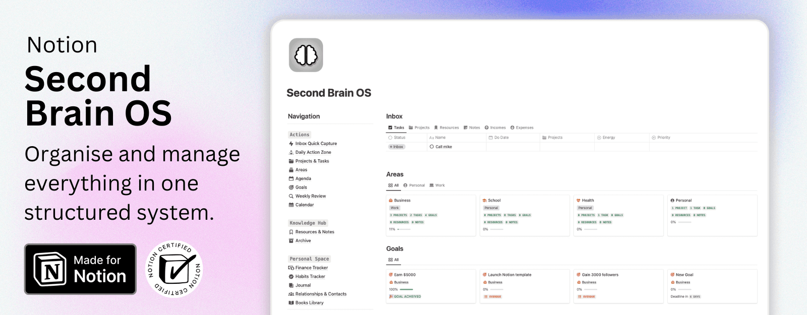 Notion Secind Brain Template