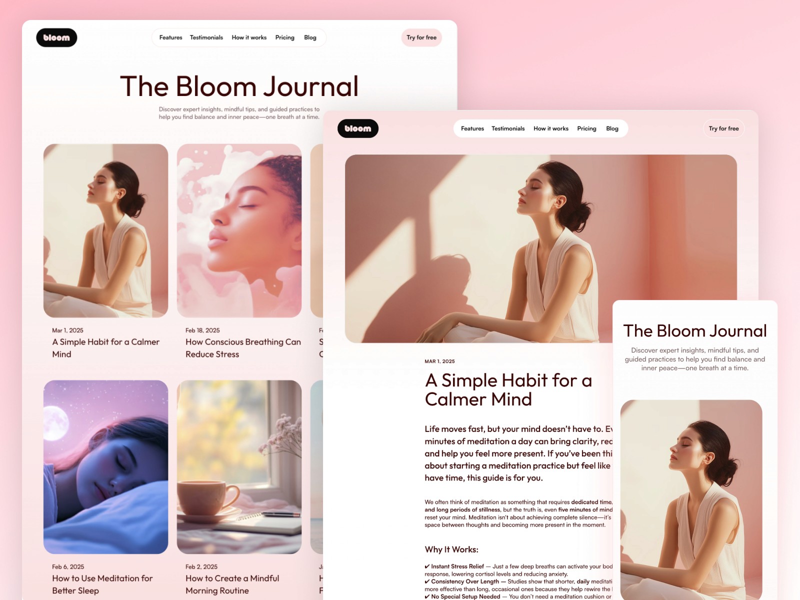 Bloom — 现代动效企业服务官网设计灵感