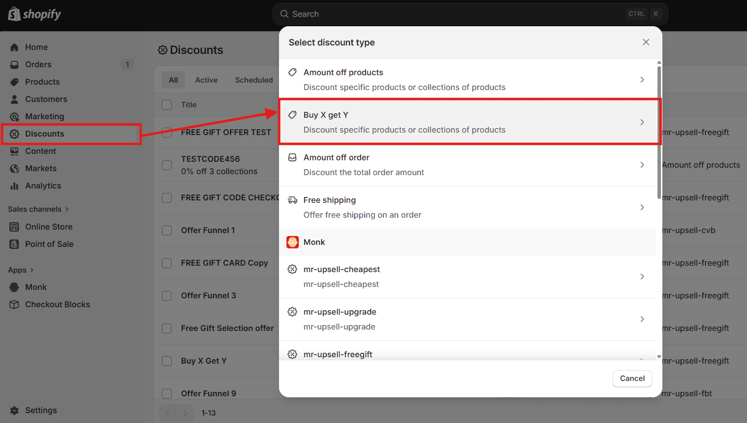 Setting up BOGO offer using Shopify's native Buy X Get Y discounts
