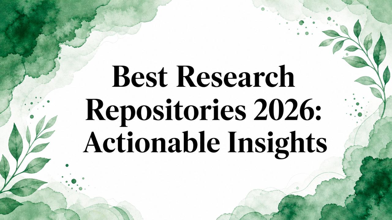 Best Research Repositories 2026: Actionable Insights