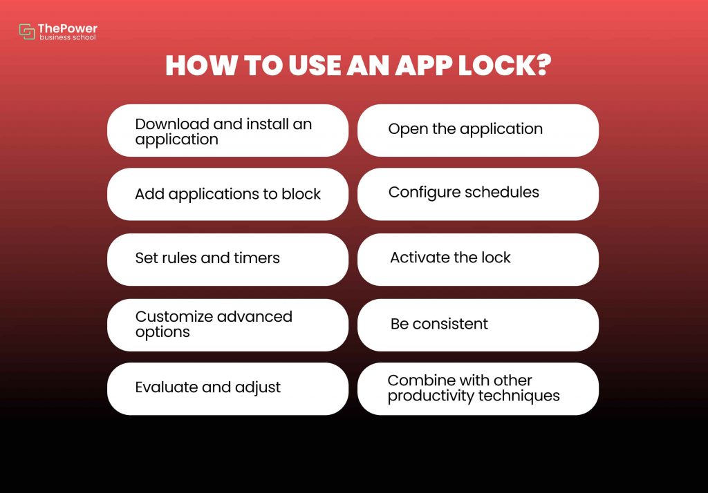 How to use an app lock?