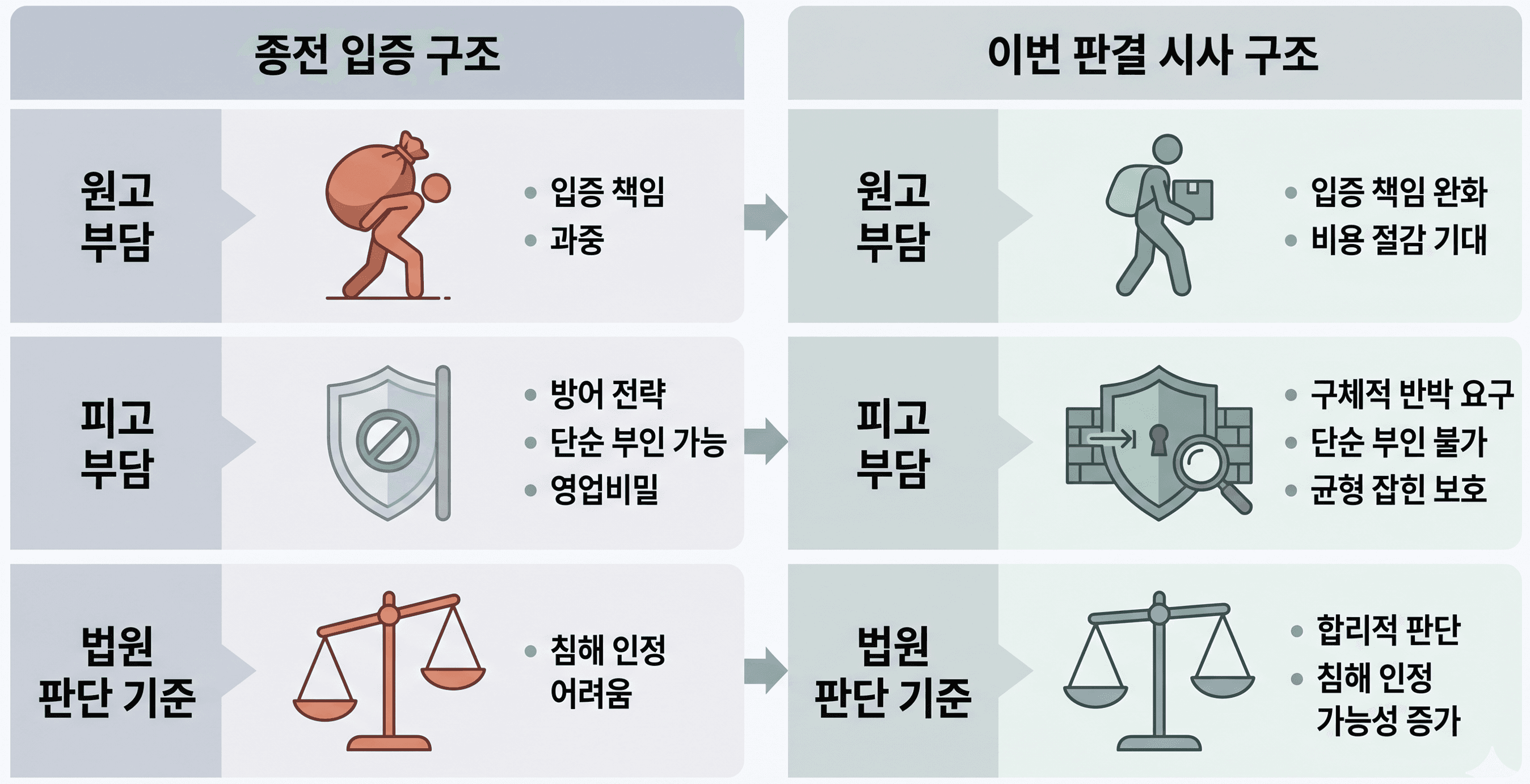 종전 입증 구조 vs 이번 판결이 시사하는 구조