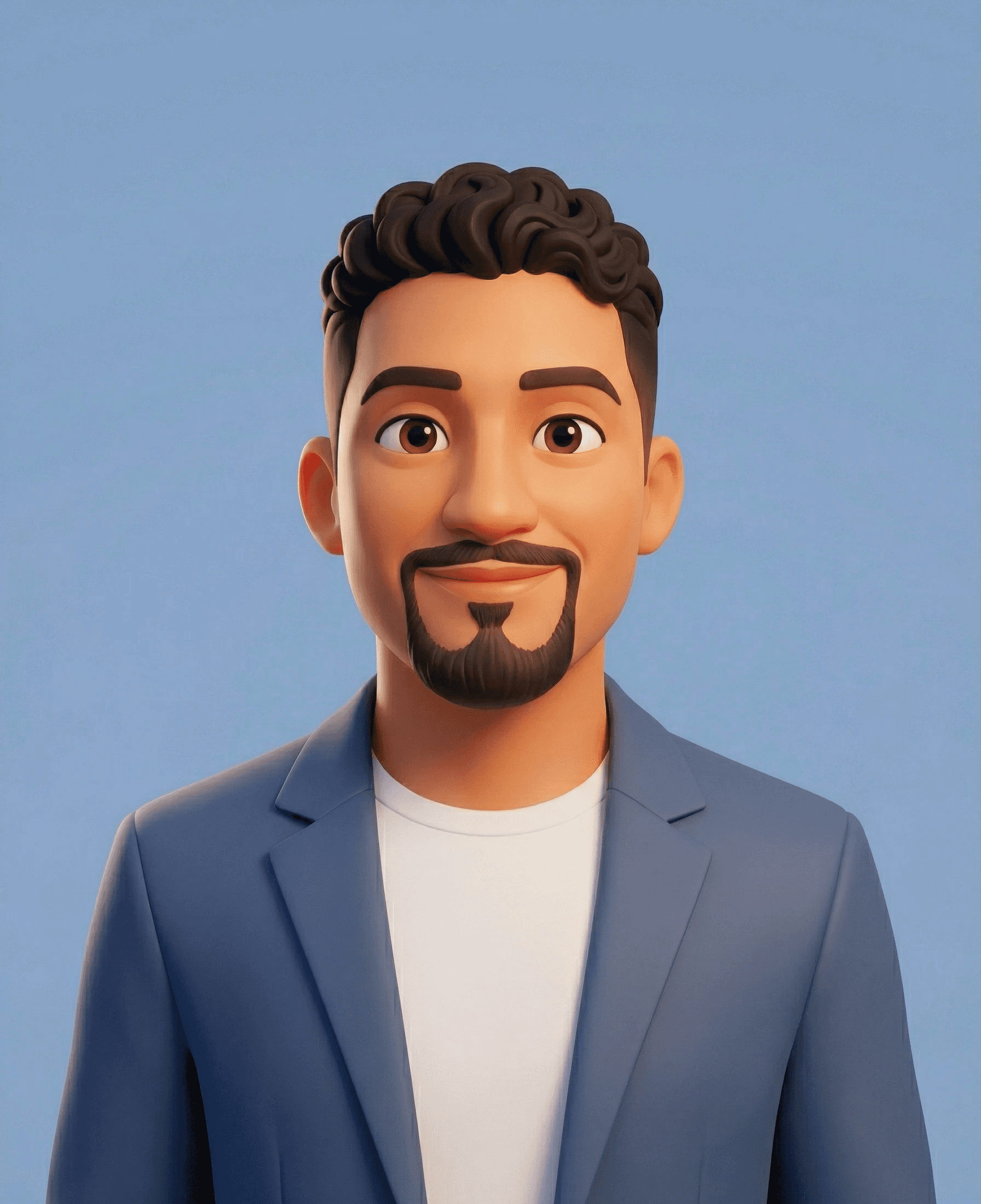 Portrait of portfolio creator – back view