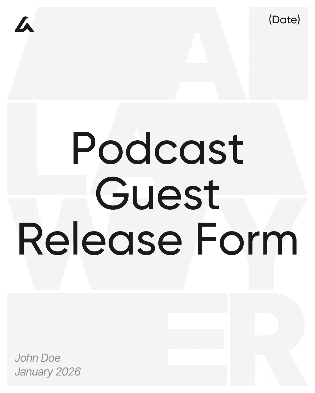 Podcast Guest Release Form
