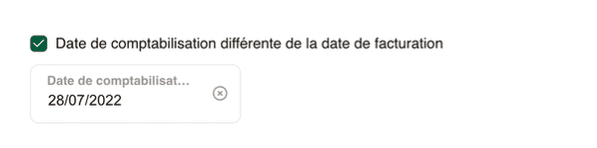 date de comptabilisation formulaire de contrôle