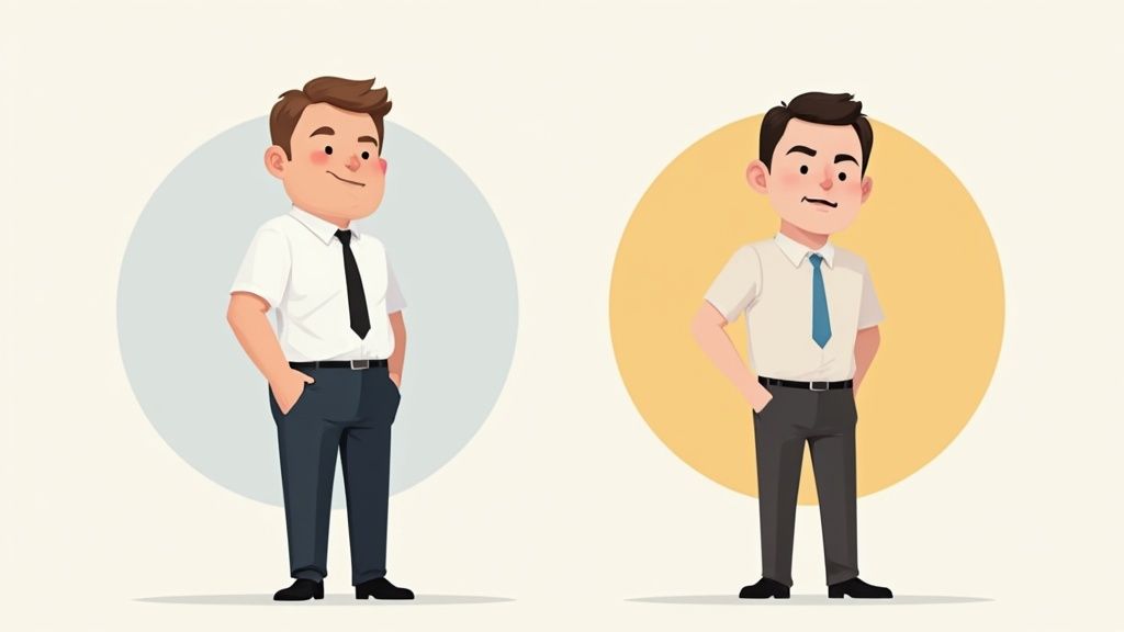 Ein Bewerbungsfoto wird auf einem Bildschirm bearbeitet, um typische Größenfehler zu korrigieren.