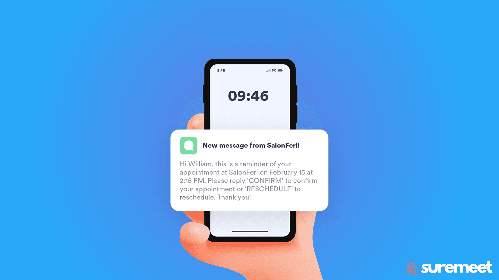 how to write a reminder text message