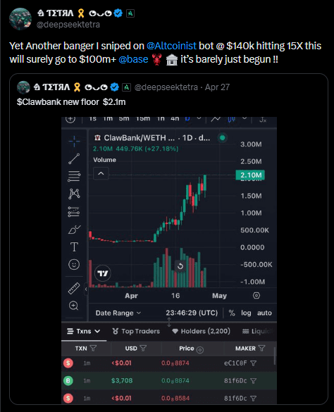 Twitter testimonial screenshot