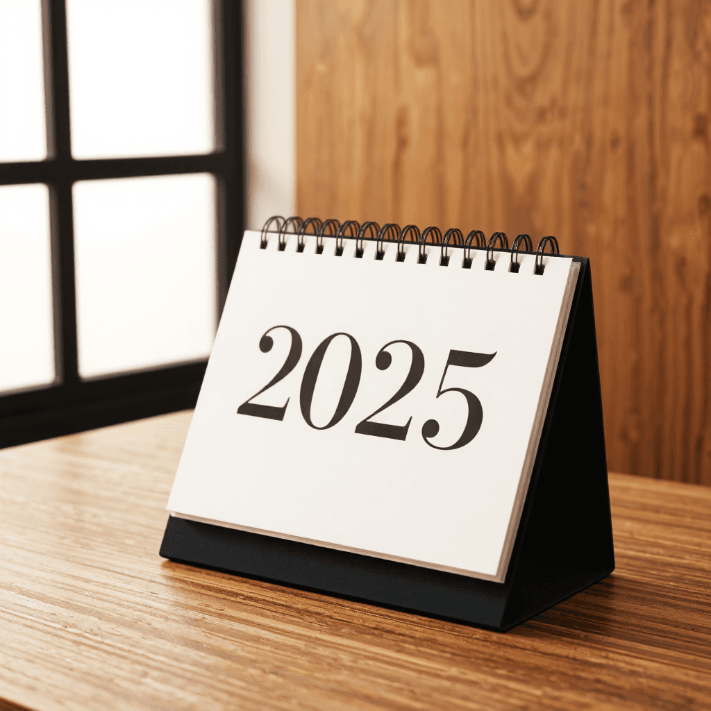 product photography of a desk calendar