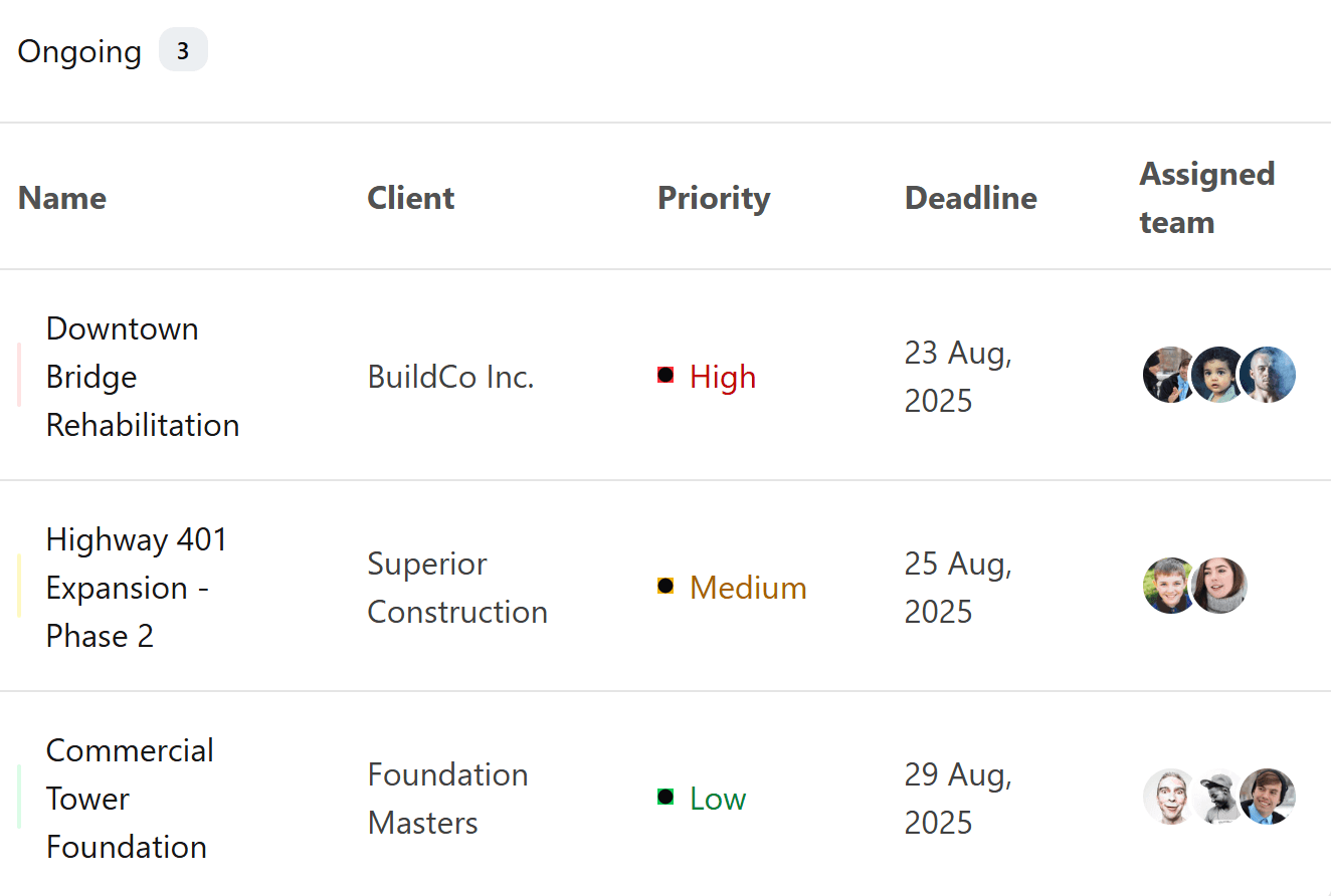 An image of Freelio's project ui