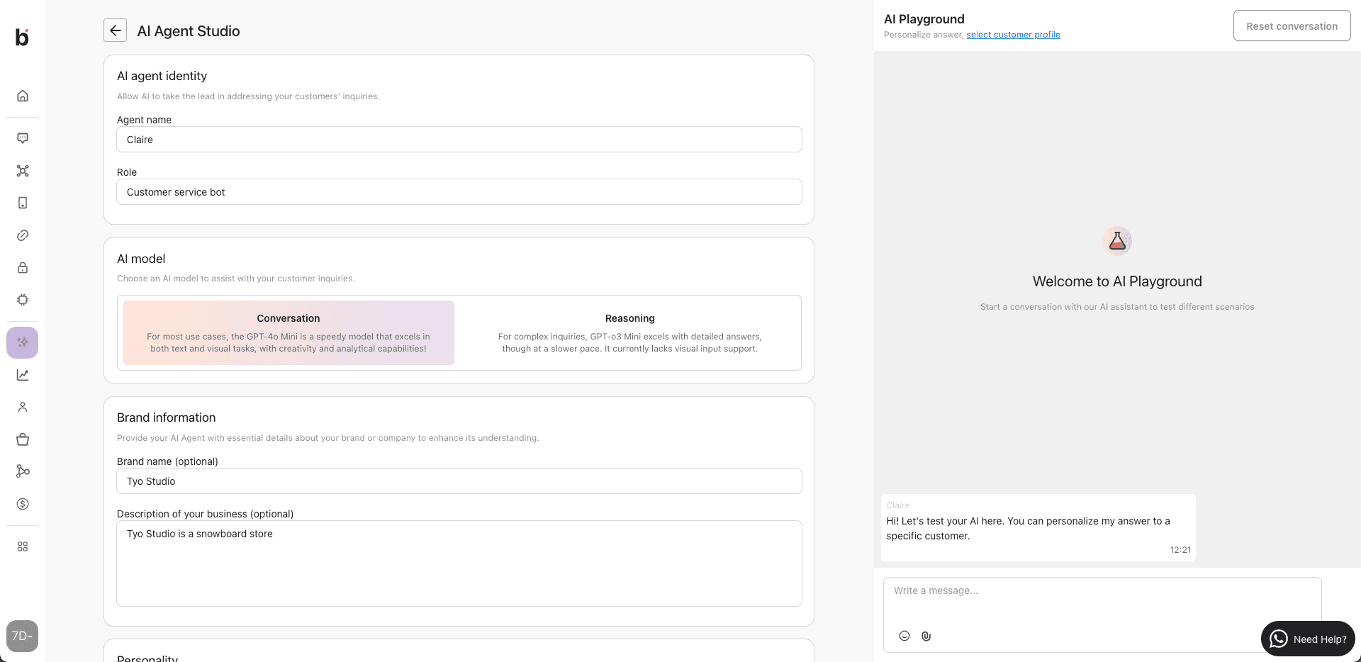 AI Studio by Bitbybit