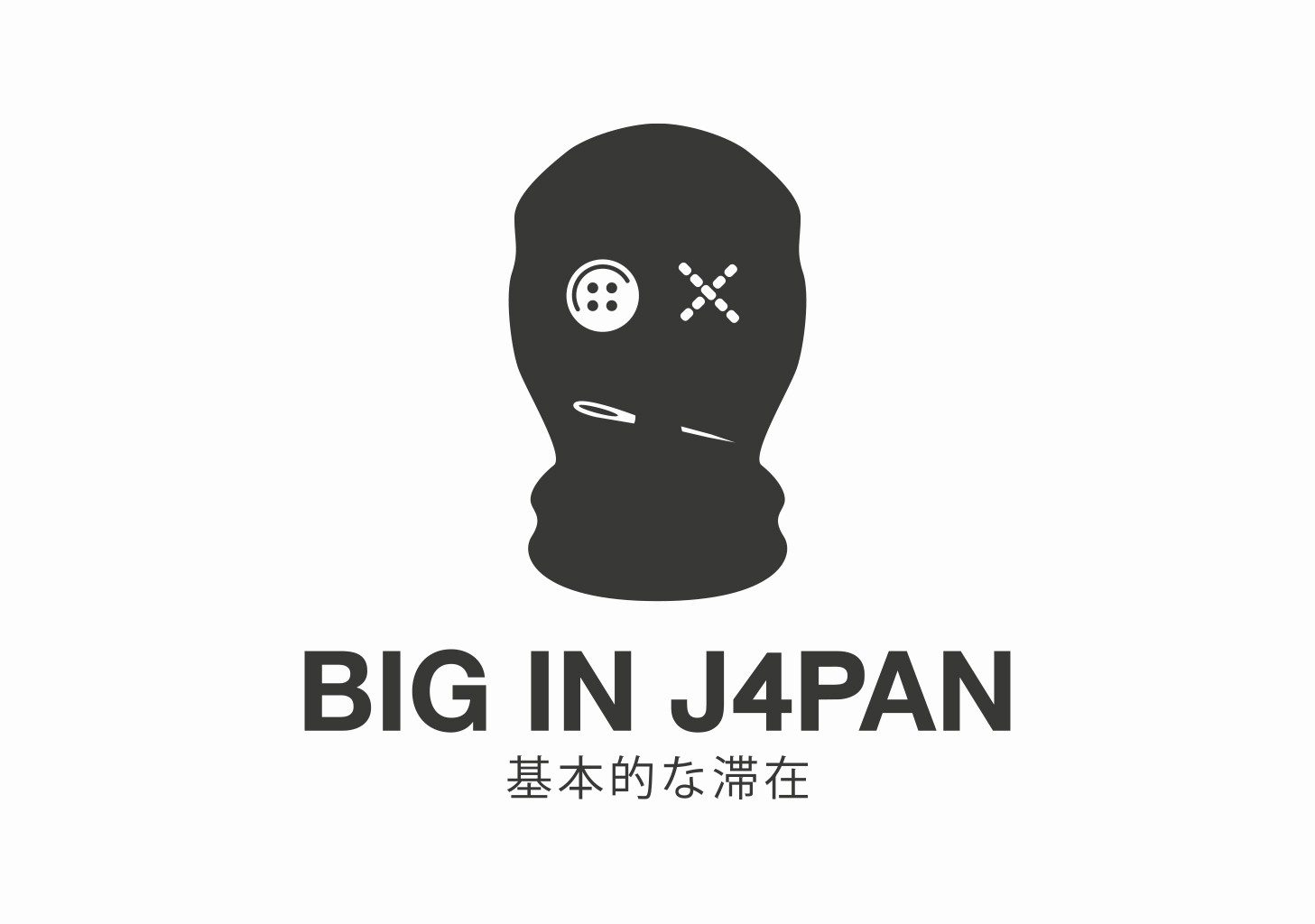Logotipo de Big In Japan en negro sobre fondo blanco