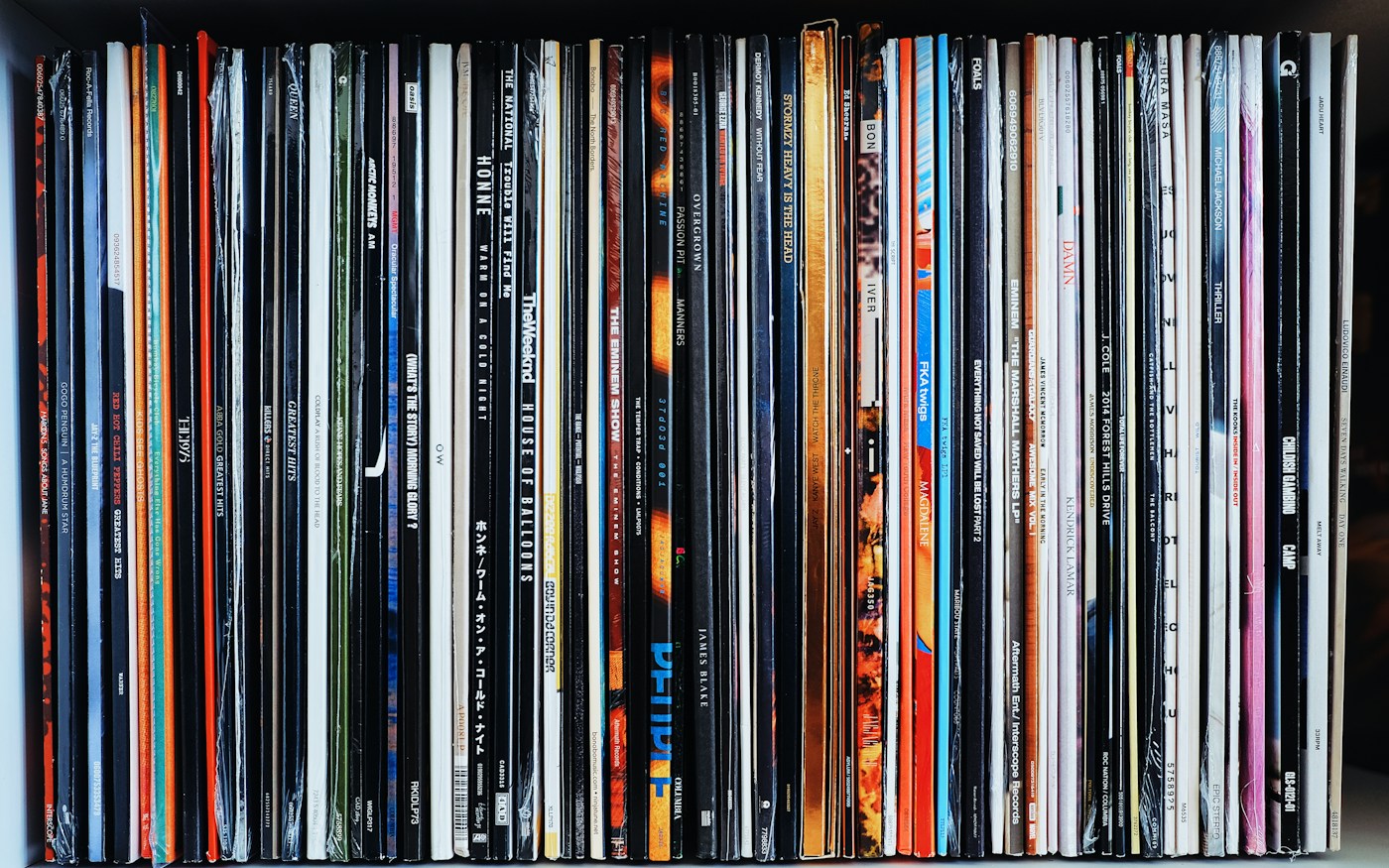 Black wooden shelf with books
