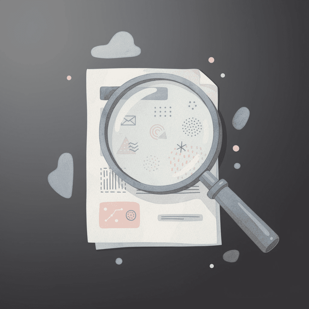Scene of a magnifying glass examining a legal document representing verified source tracing
