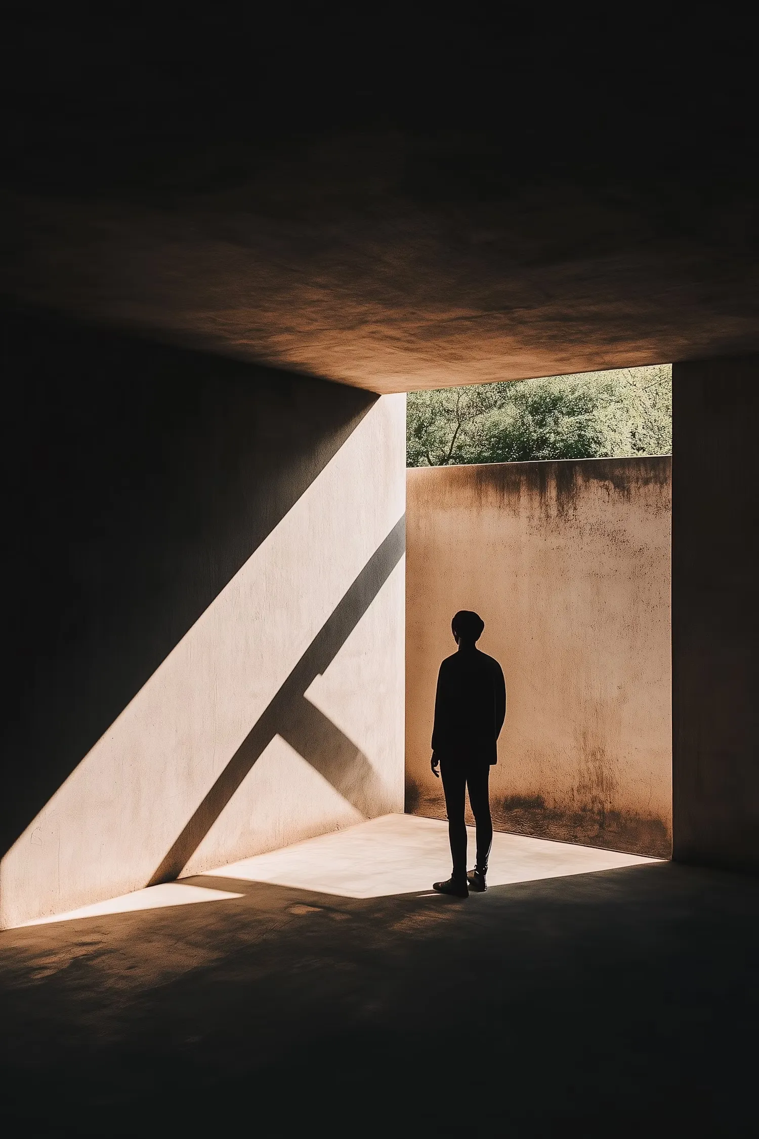 Woman on Stone Stairs