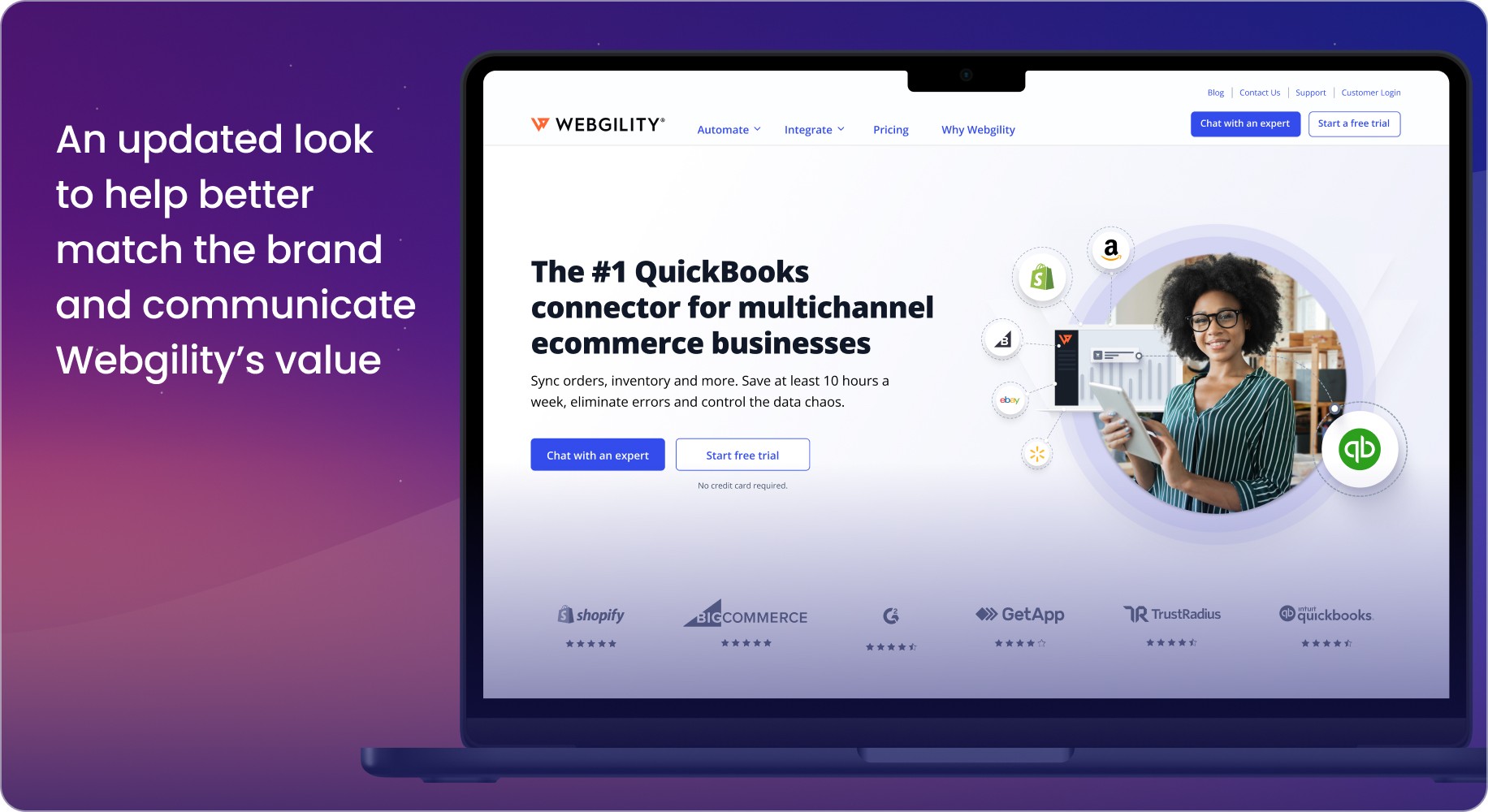 Modern designed sign-up landing page