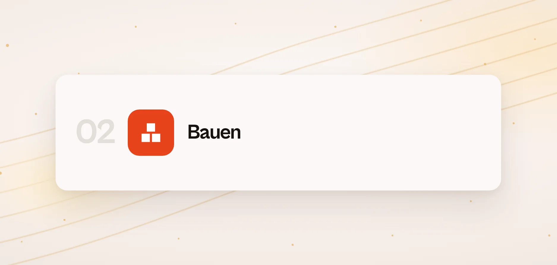 Kachel 02 Bauen mit Bausteinsymbol