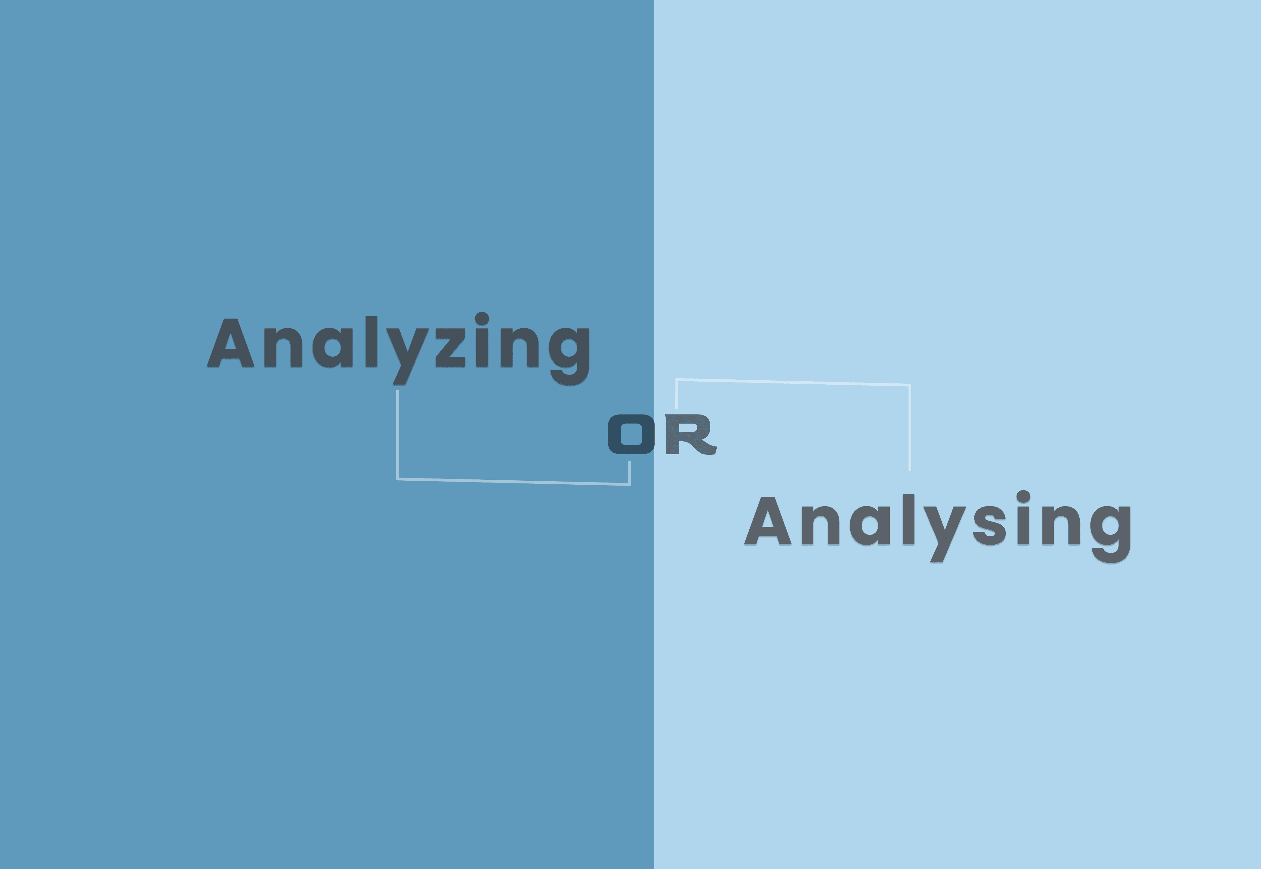 Analyzing vs analysing comparison US and UK spelling