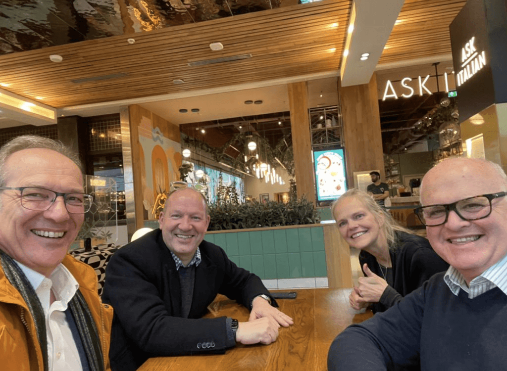 L-R Steve Clarke CCO, Doug Morwood CEO, Rachel Warren Marketing Director, Tony McGurk Chairman