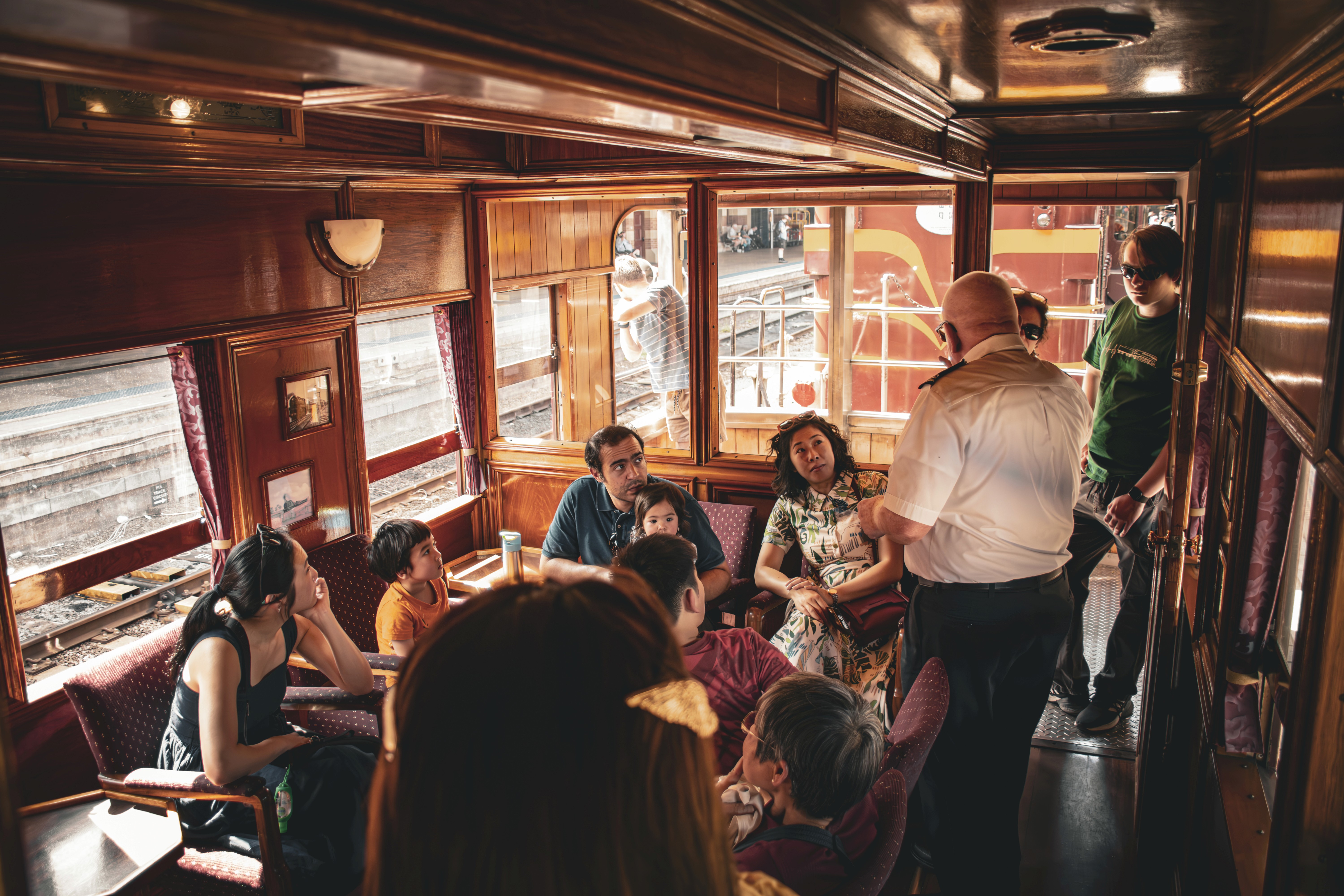 Onlookers admire locomotive 3265 at Central Station. Credit Mark Coleman