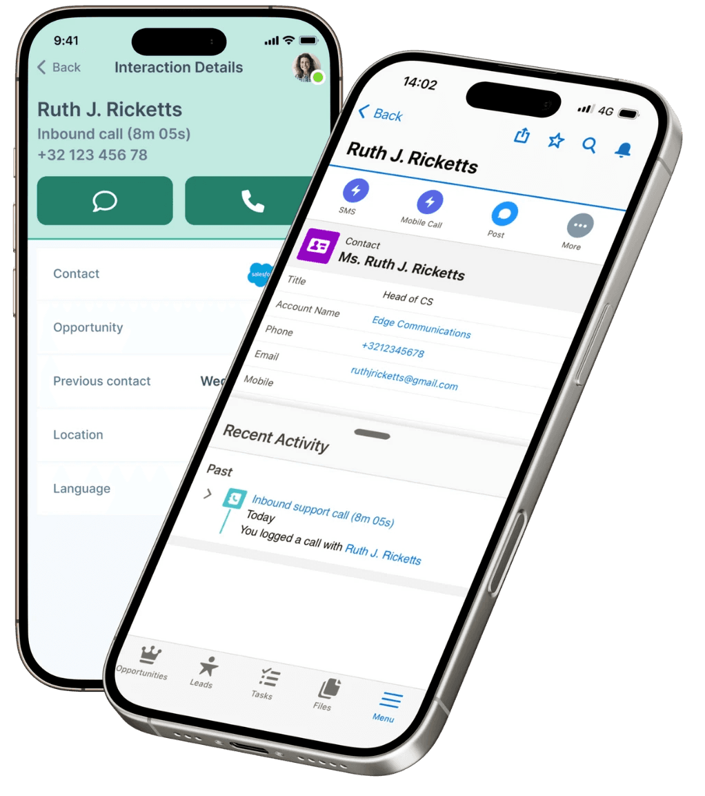Mobile app for NiCE CXone screenshots