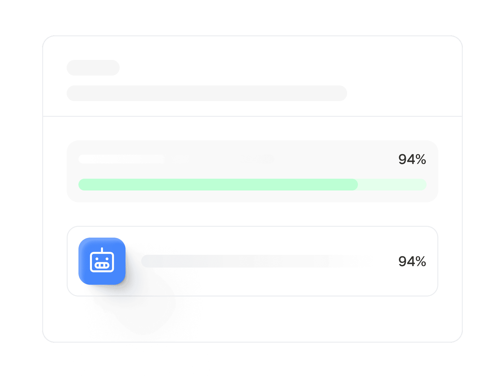 A mobile phone featuring a green bar alongside a blue bar on the display.