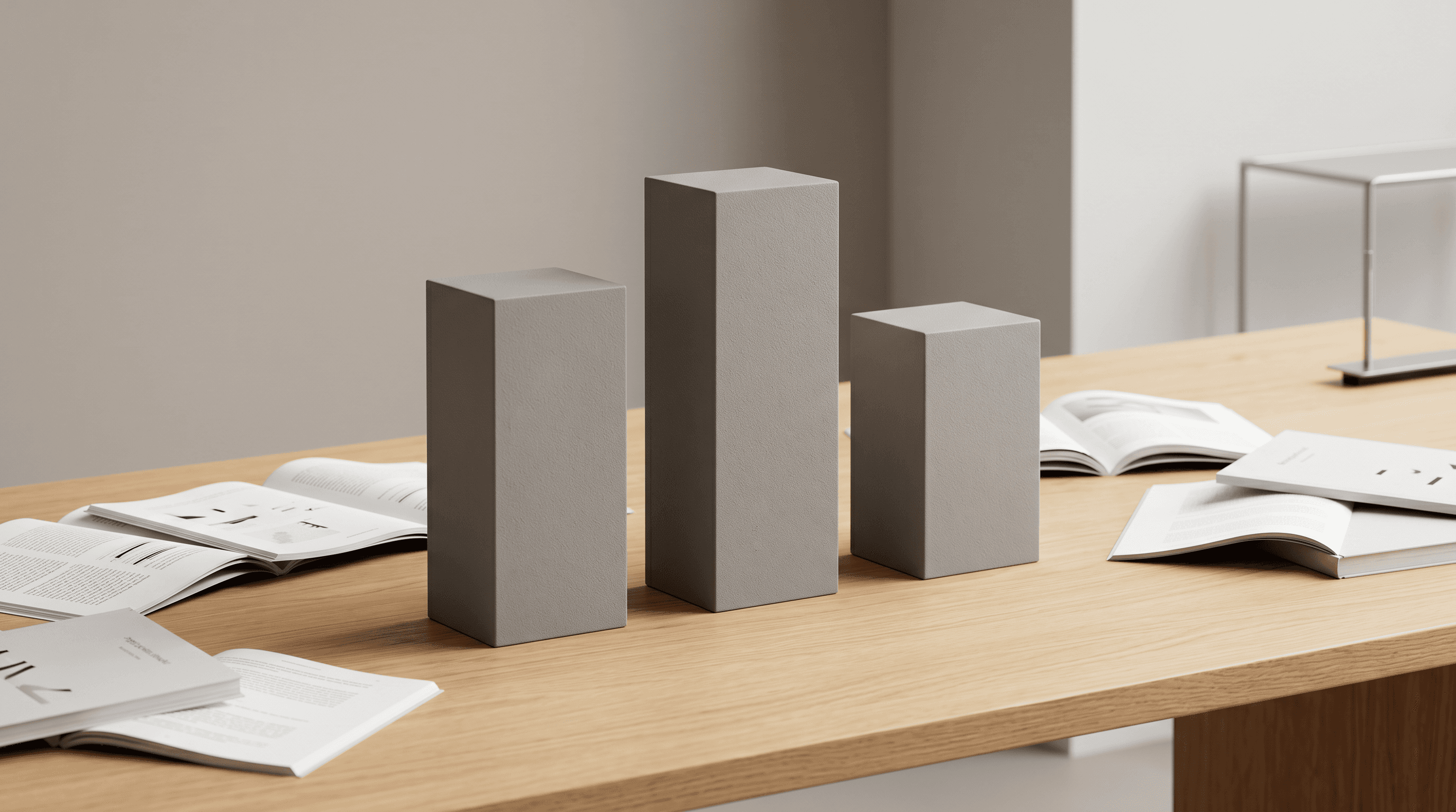 Three raised data blocks