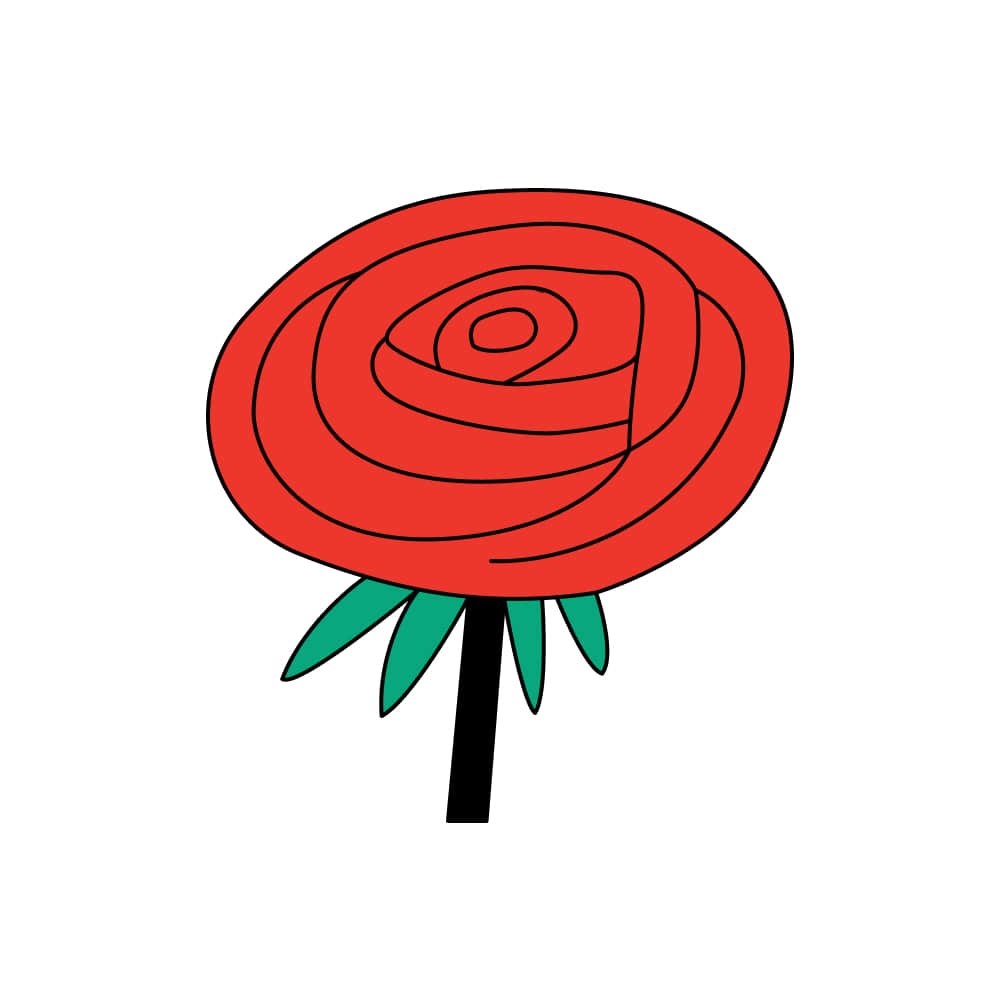 Digital Drawing Rose #0xUy8