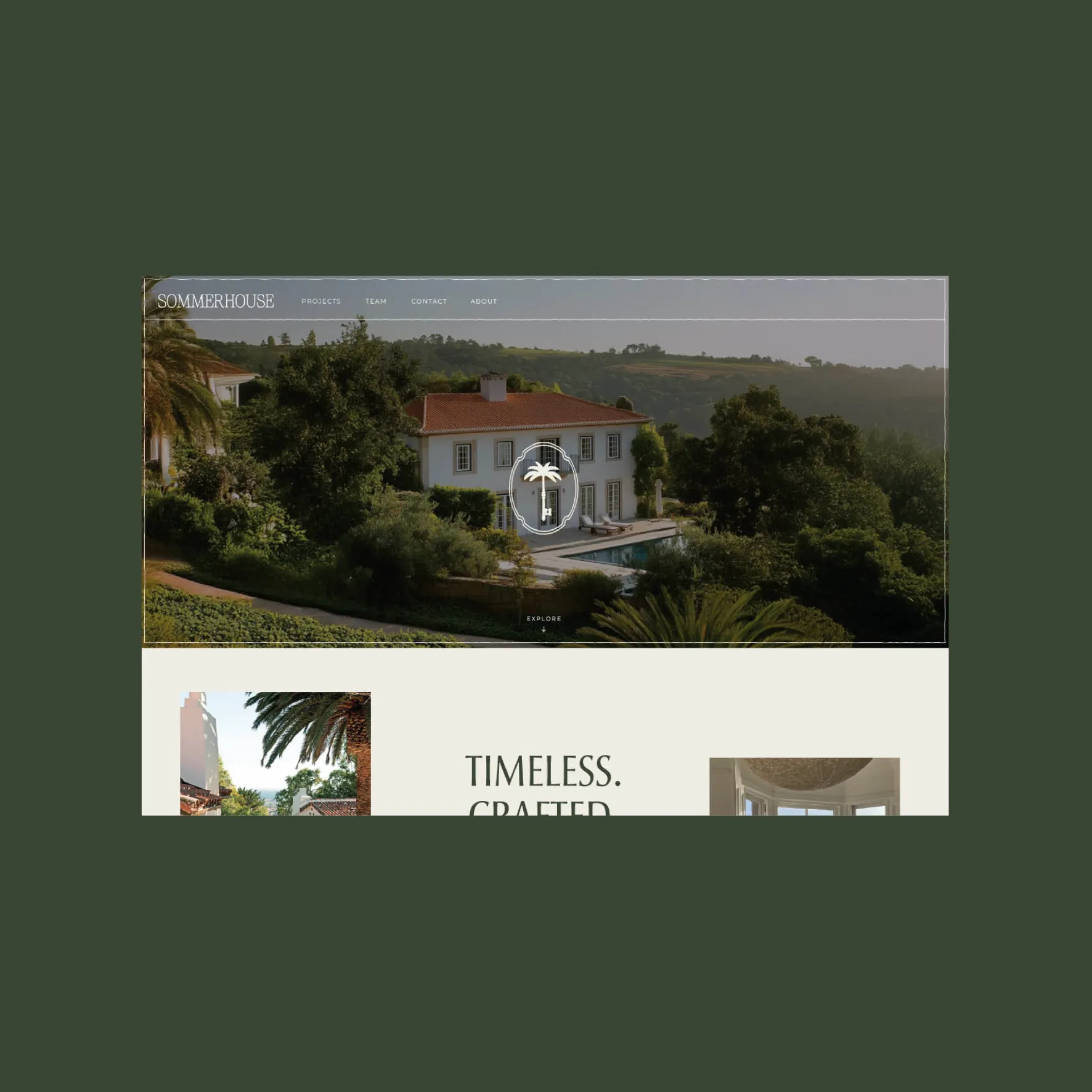 A website mockup of Sommerhouse