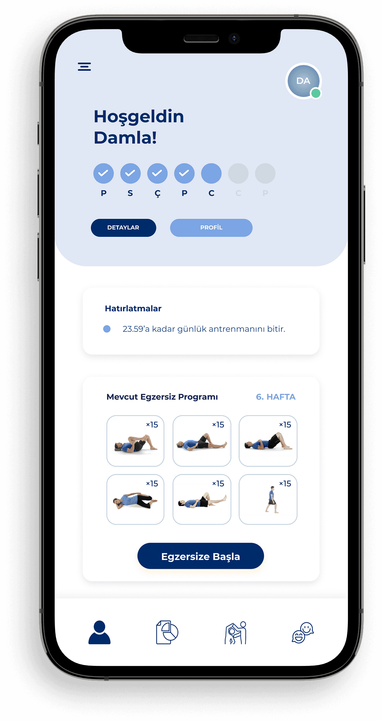 A picture of welcome Page in mobile user interface