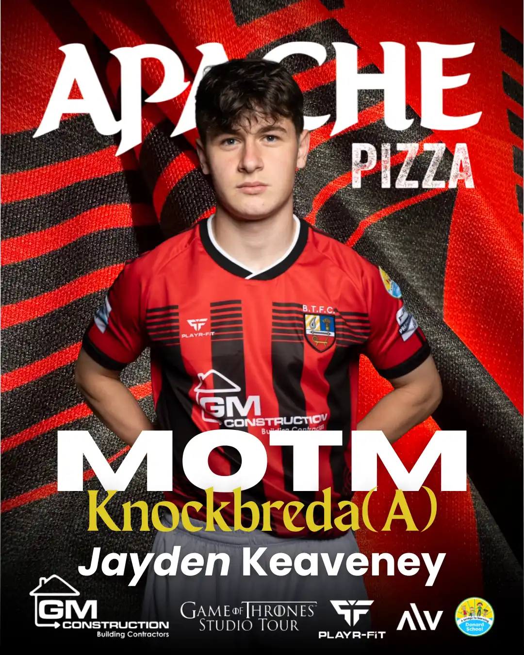 Man of the match Jayden Keaveney