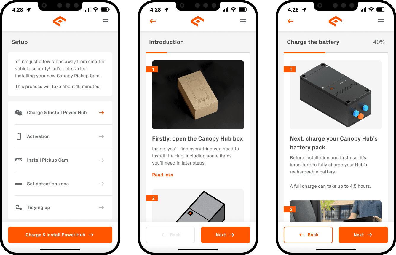 Full onboarding flow