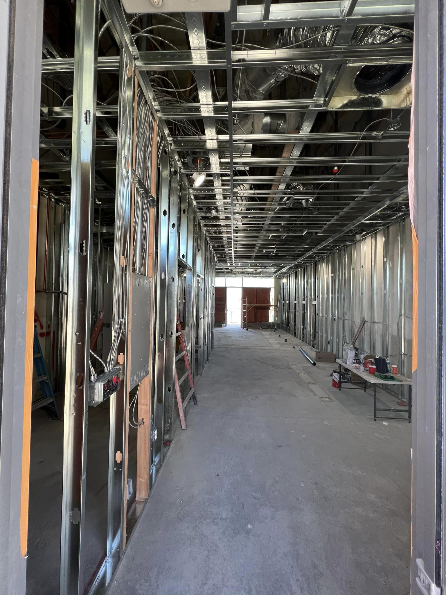 Construction progress photo of Karak Boba build-out by THP Construction