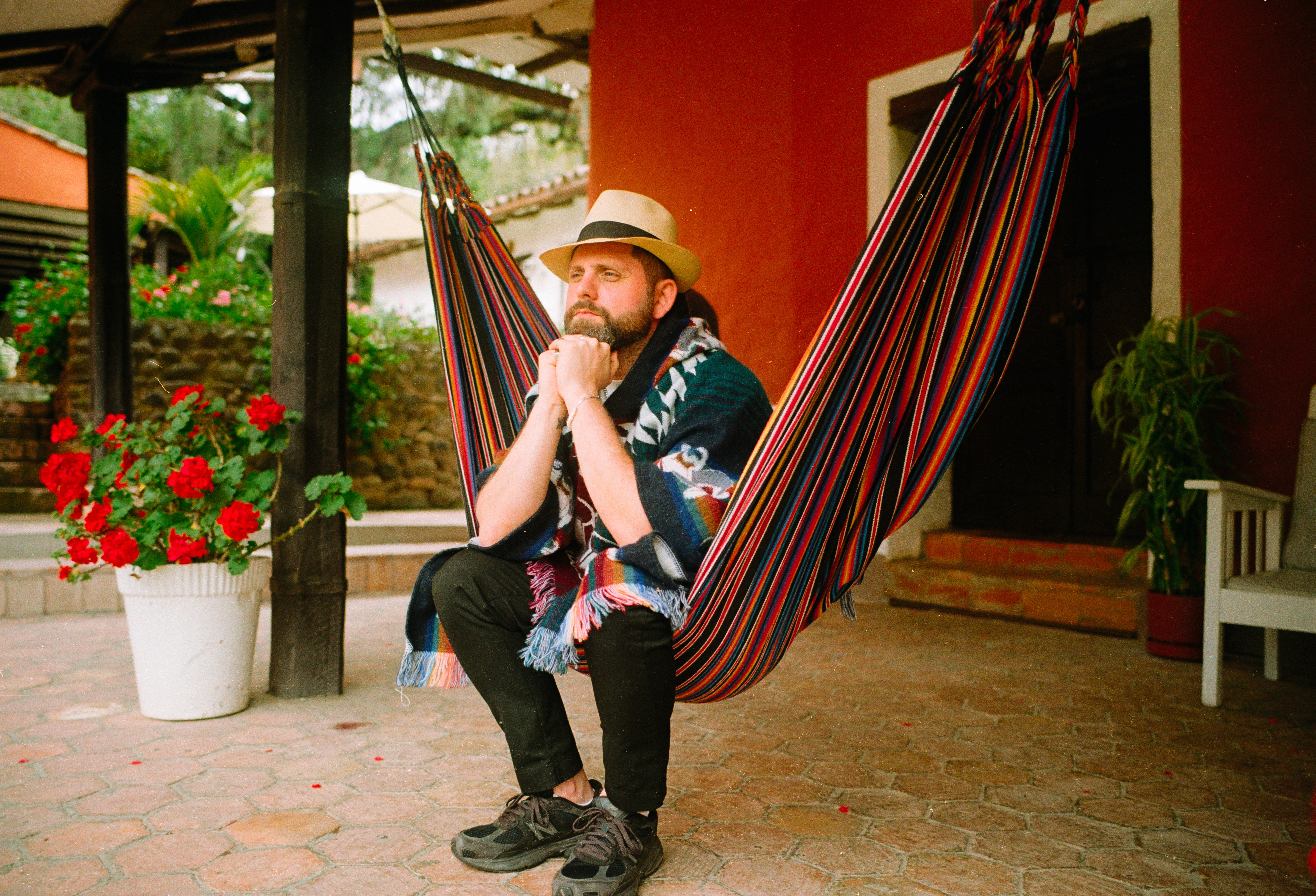 Person during an ayuhuaska retreat in Ecuador