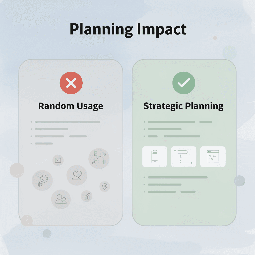 Before and after comparison showing planning impact - AI Document Review