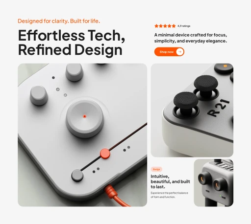 Website hero section template for Framer using the Frameblox UI Kit and Plugin.